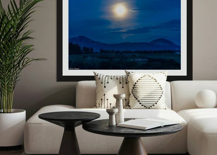 Moon Over The Mountains Reproduction