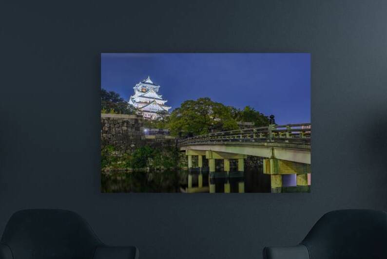 Night view of Osaka castle one of the most famous castles and tourist landmarks in Osaka Japan by Mirko Kuzmanovic