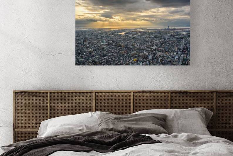 Downtown cityscape of Osaka aerial view from Abeno Harukas skyscraper in Osaka Japan by Mirko Kuzmanovic
