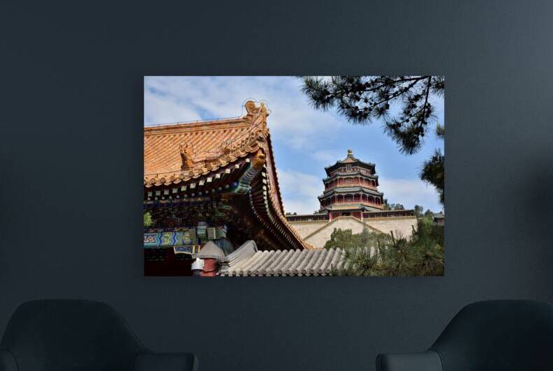 Tower of Buddhist Incense Foxiangge on the Longevity Hill of The Summer Palace in Beijing China by Mirko Kuzmanovic