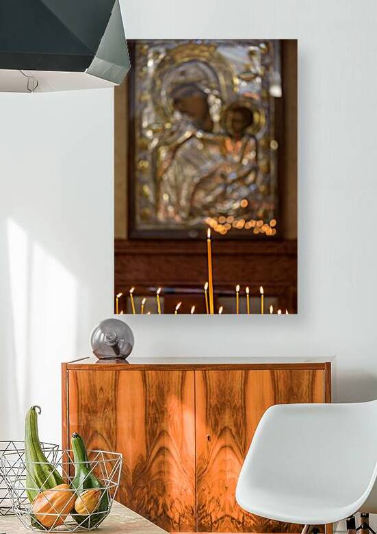 Candles in the Holy Trinity Cathedral of Sameba in Tbilisi Georgia by Mirko Kuzmanovic