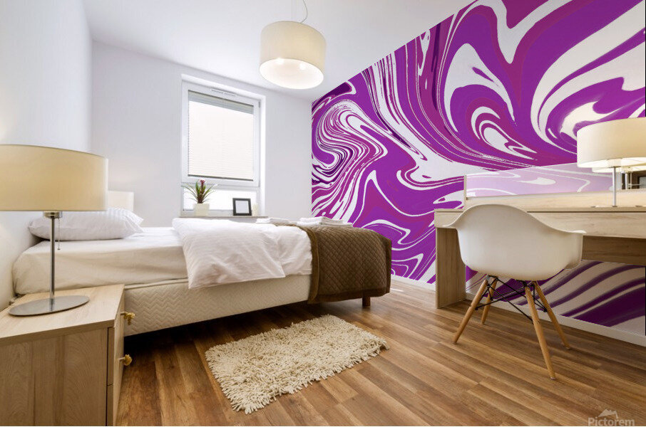 Berries and Cream Acrylic pour Mural print