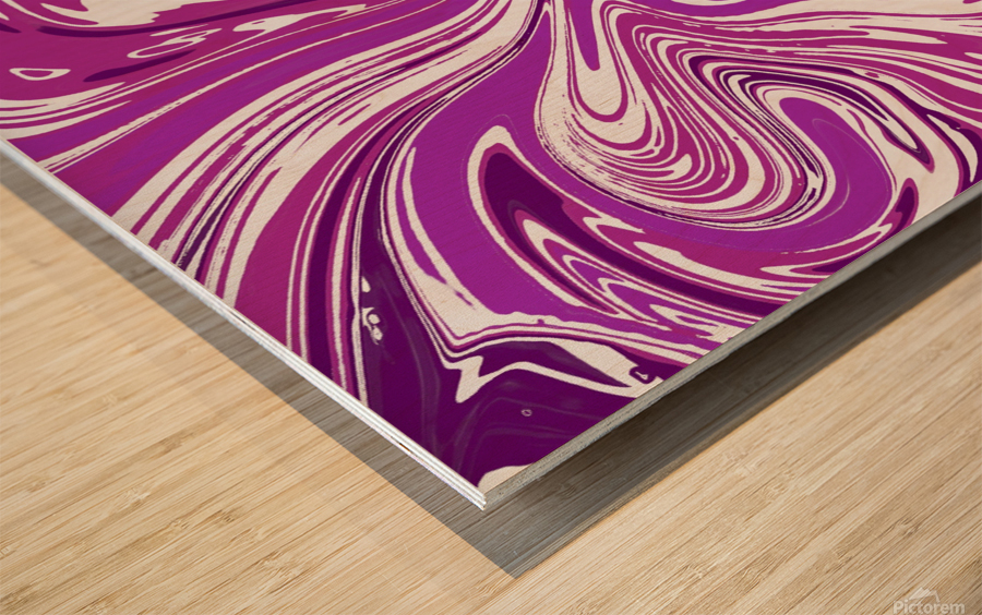 Berries and Cream Acrylic pour Wood print