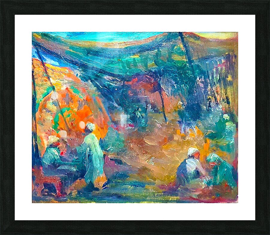 Tent for farmers Picture Frame print