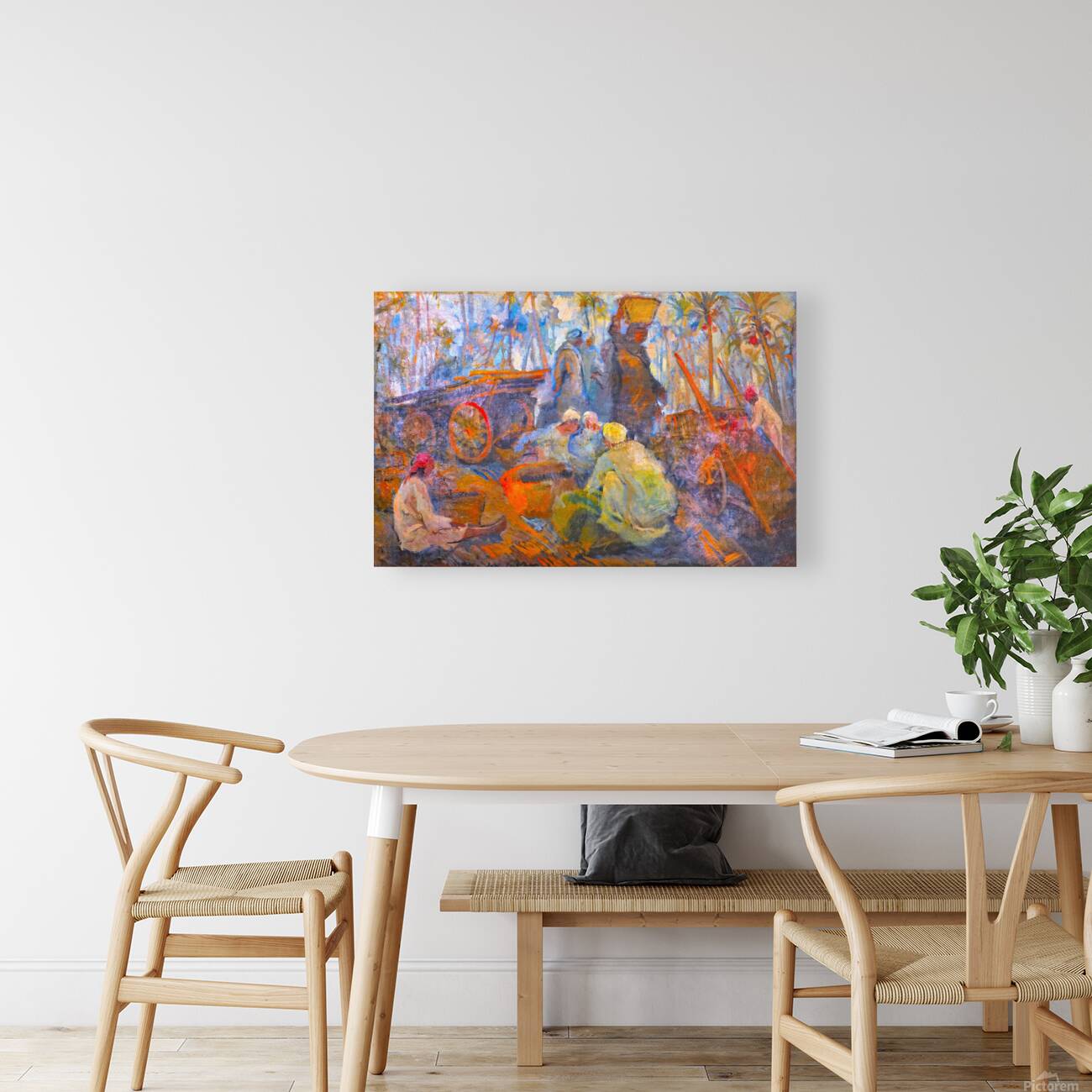 El Marg market and palm Reproduction