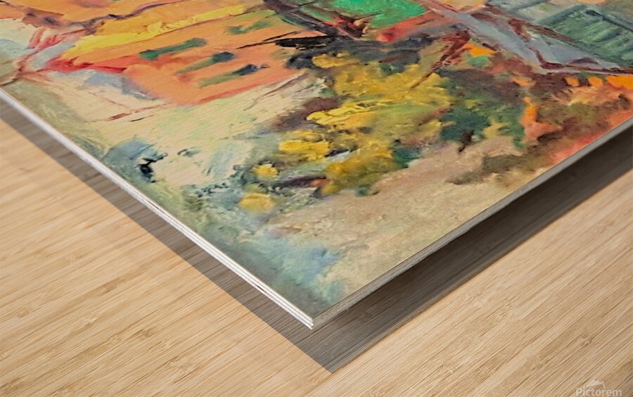 Green house. Wood print