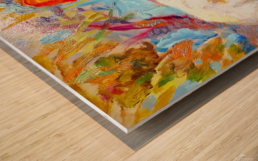 Sheep and child.. Wood print