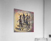 ArtXcl 310 horses carriage drawing Acrylic Print