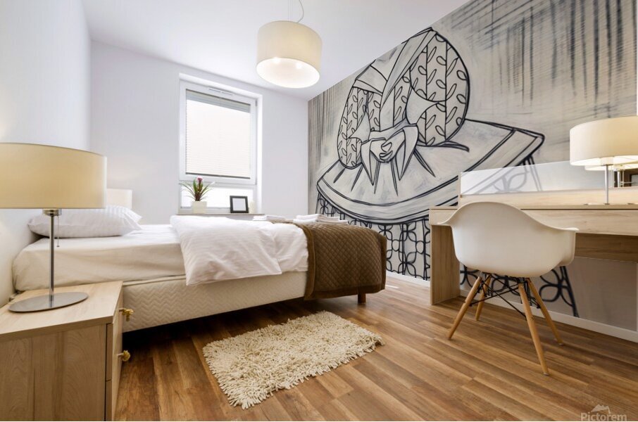 ArtXcl 386 female-sketch Mural print