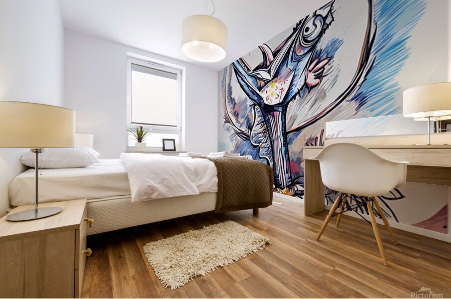 ArtXcl 316 crazy bird Mural print