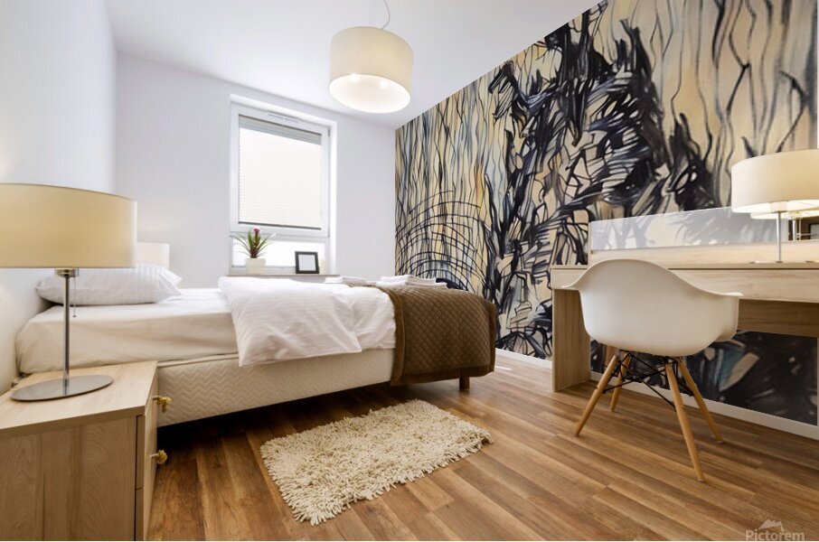 ArtXcl 327 Rock with tree boat Mural print