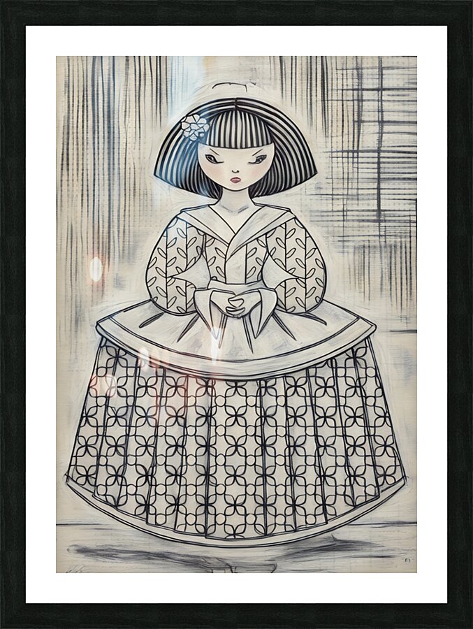 ArtXcl 386 female-sketch Picture Frame Printing