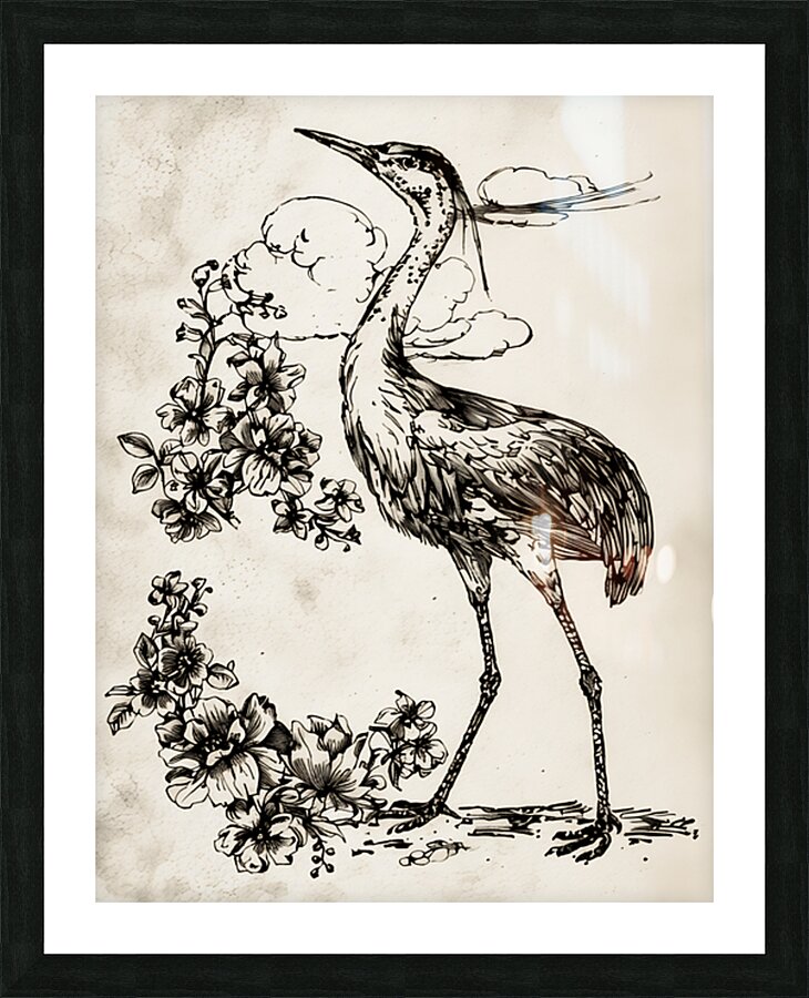 ArtX 516 crane Picture Frame Printing
