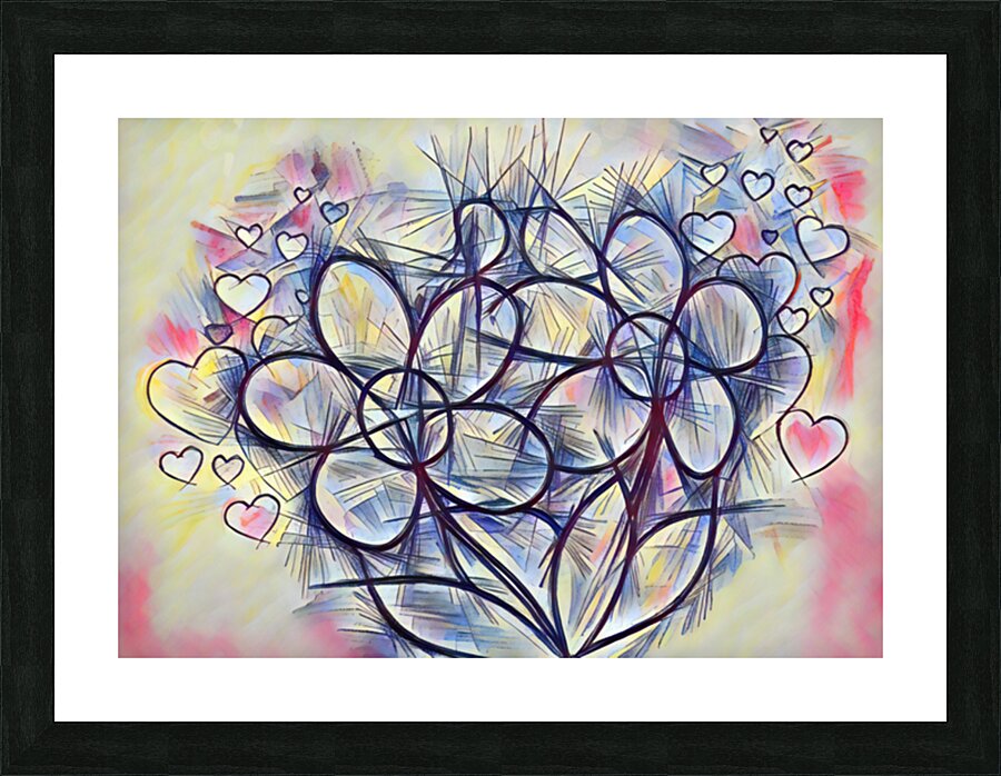 ArtXcl 412 flowers-hearts Picture Frame Printing
