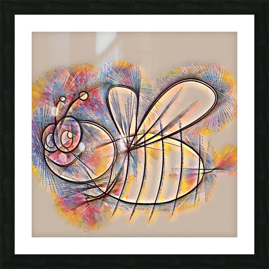 ArtXcl 303 bee pencil sketch Picture Frame Printing