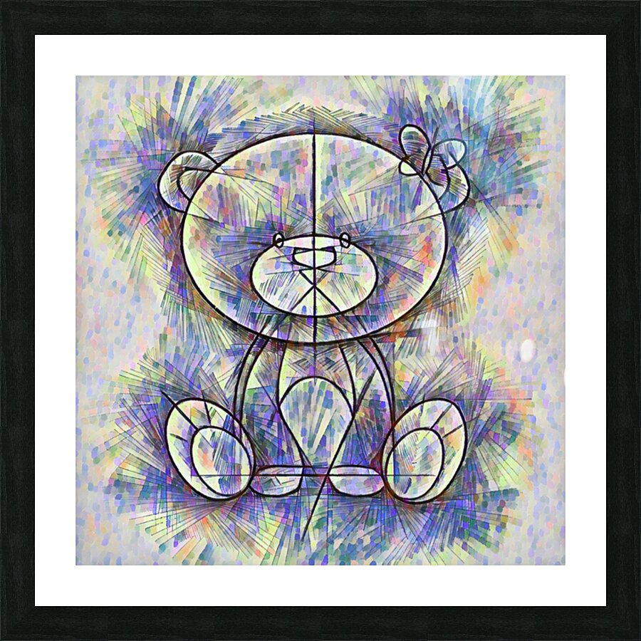 ArtXcl 302 bear pencil sketch Picture Frame Printing