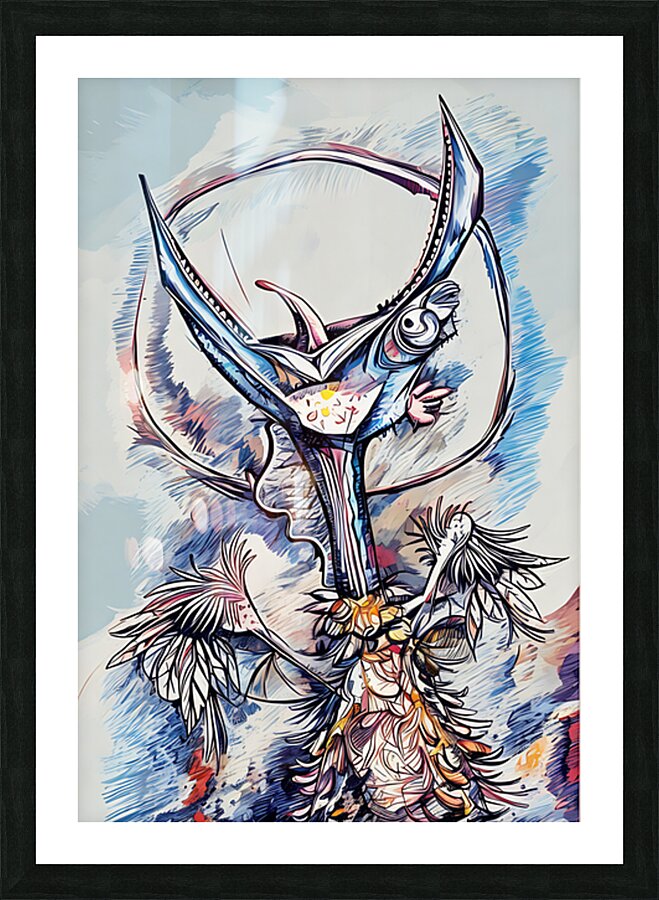 ArtXcl 316 crazy bird Picture Frame Printing