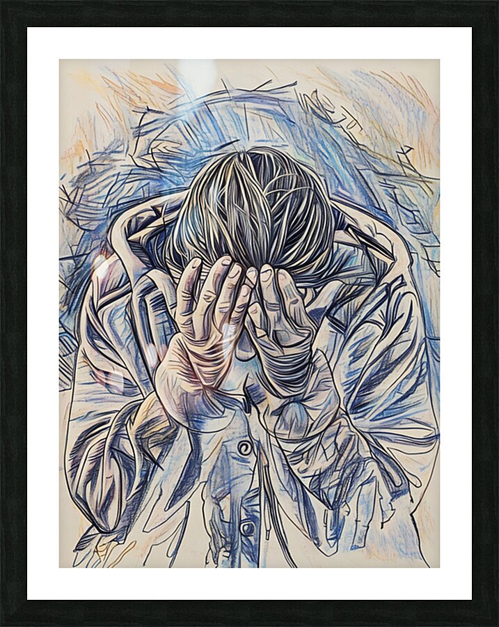 ArtXcl 323 woman praying Picture Frame Printing