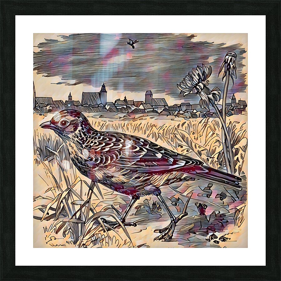 ArtXcl 330 bird walking Picture Frame Printing