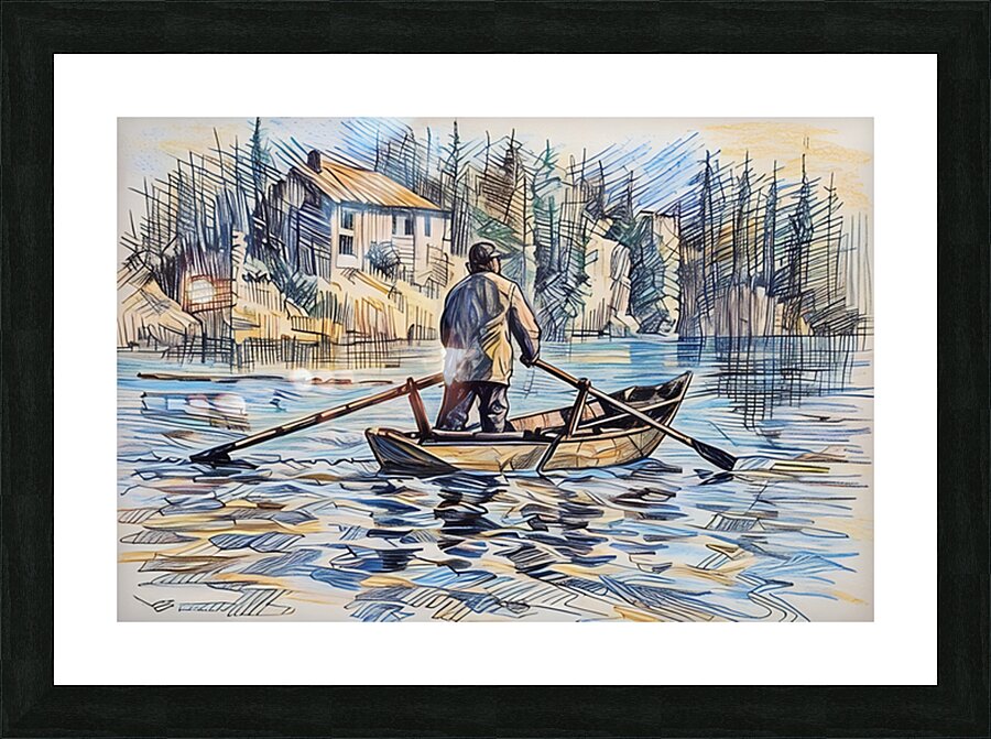 ArtXcl 321 boat lake Picture Frame Printing