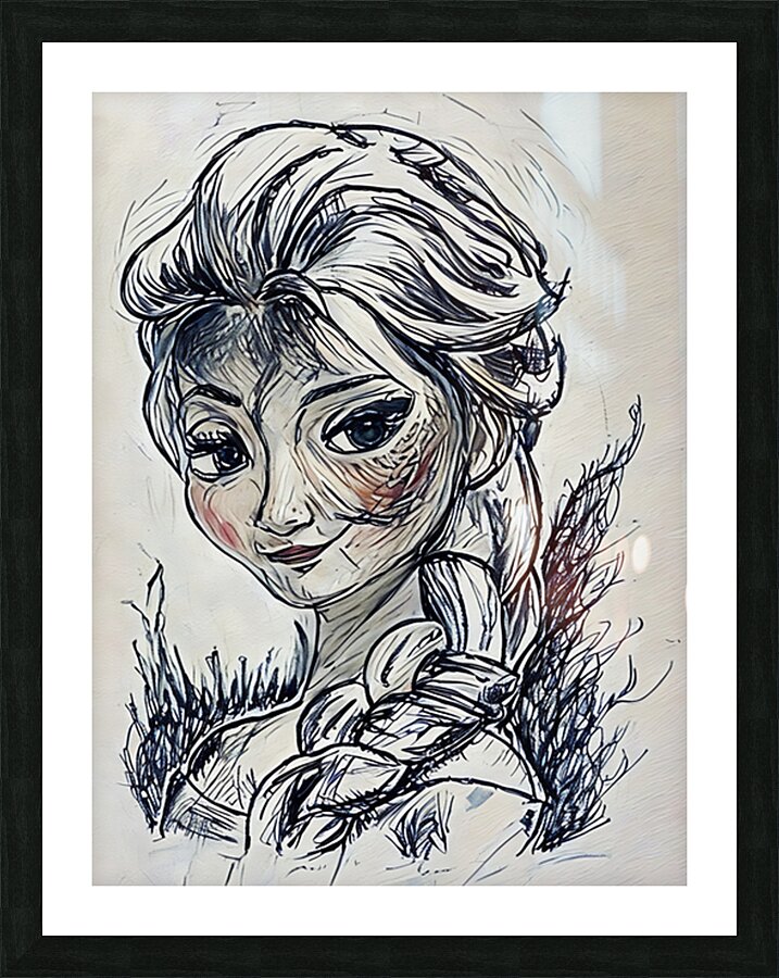 ArtXcl 340 portrait pencil sketch Picture Frame Printing