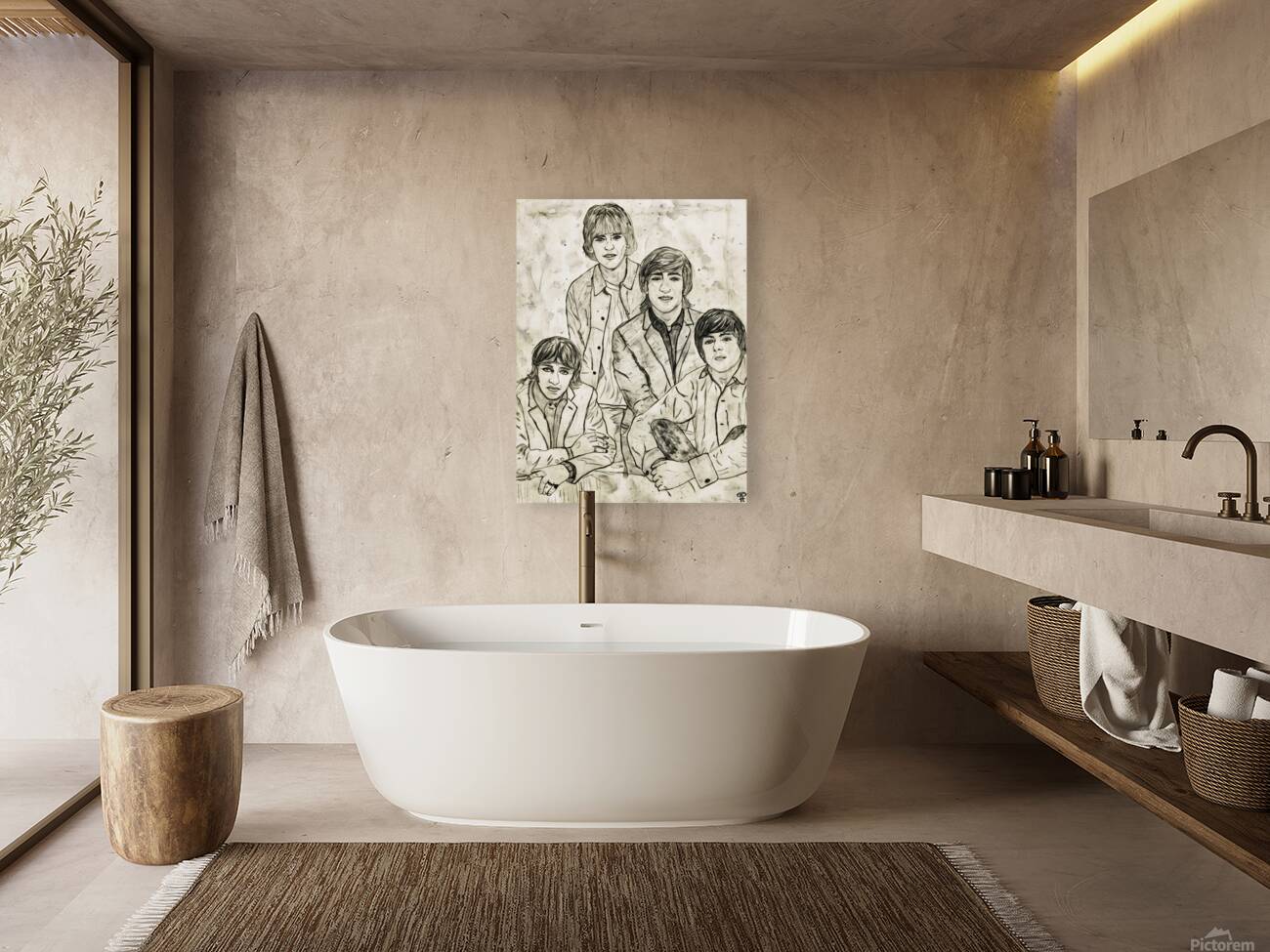 ArtX 511 Beatles old pencil drawing Reproduction
