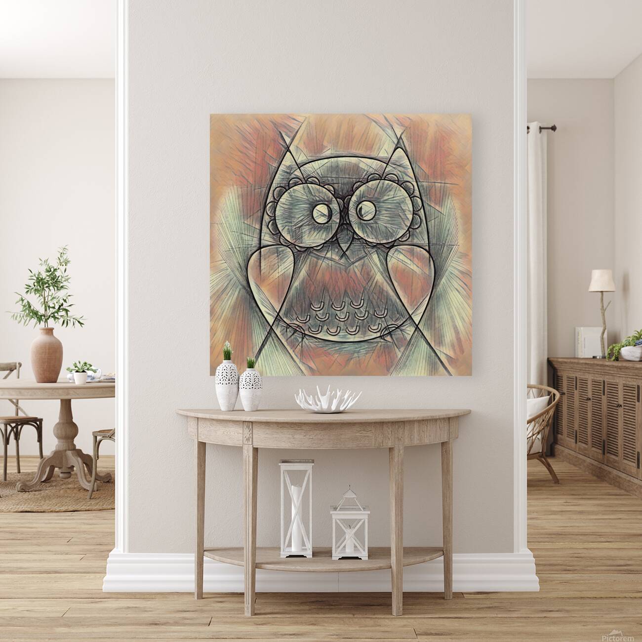 ArtXcl 306 owl pencil sketch Reproduction