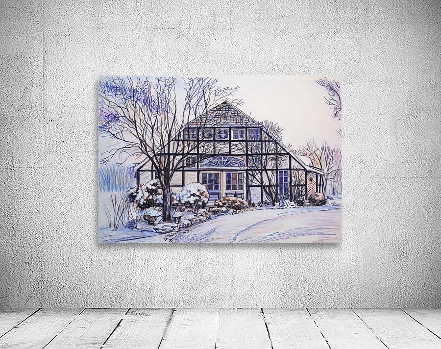 ArtXcl 375 house winter drawing Wall Preview