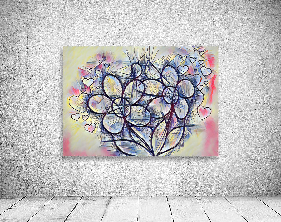 ArtXcl 412 flowers-hearts Wall Preview