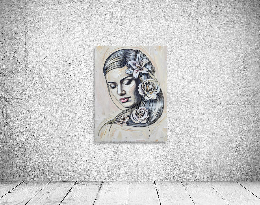 ArtXcl 319 woman face flowers Wall Preview