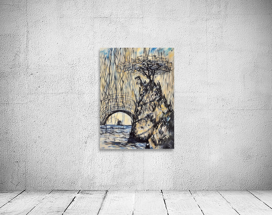 ArtXcl 327 Rock with tree boat Wall Preview