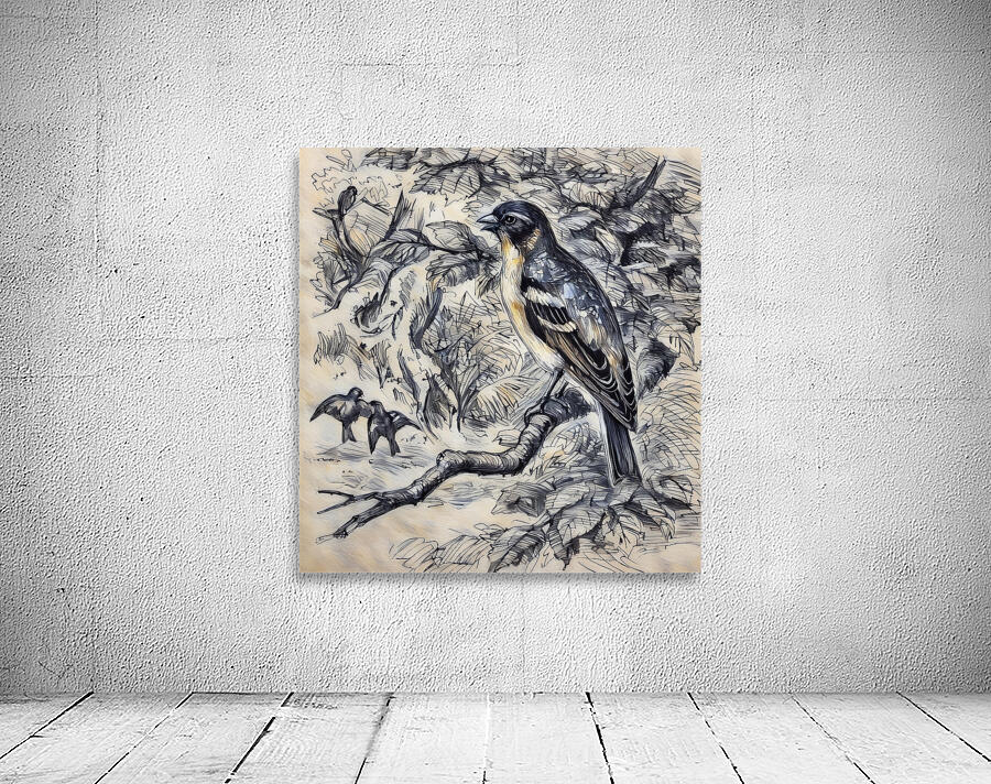 ArtXcl 331 Birds forest tree branch Wall Preview