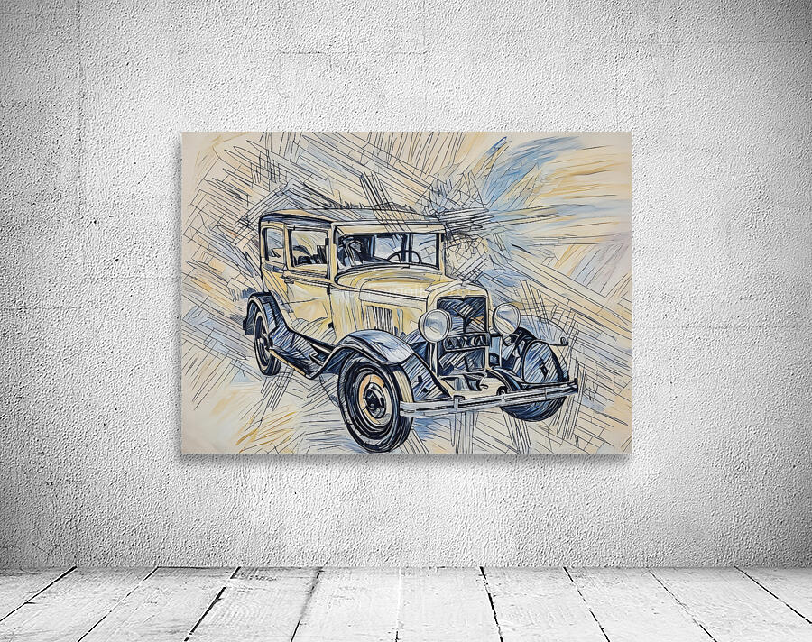ArtXcl 344 car antique sketch Wall Preview