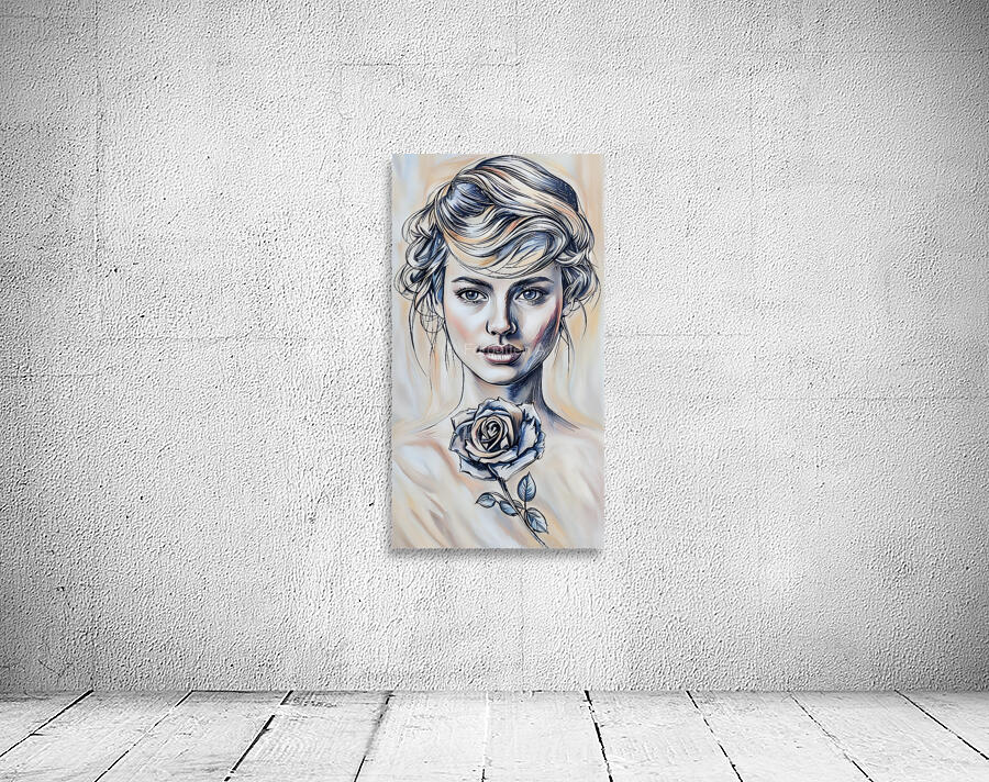 ArtXcl 337 woman with rose Wall Preview