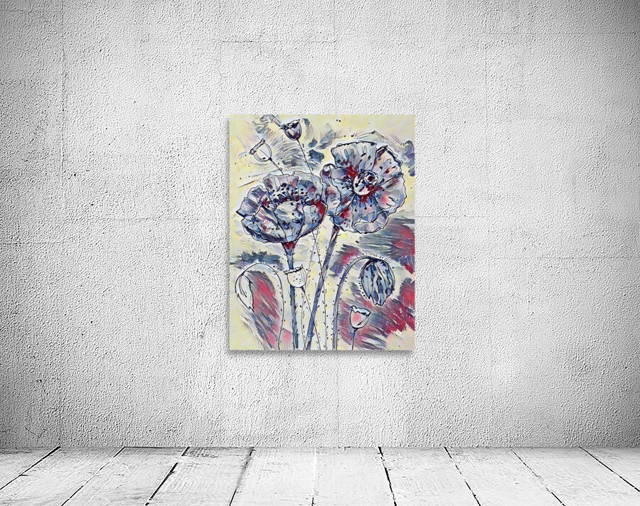 ArtXcl 338 poppies real pencil sketch Wall Preview