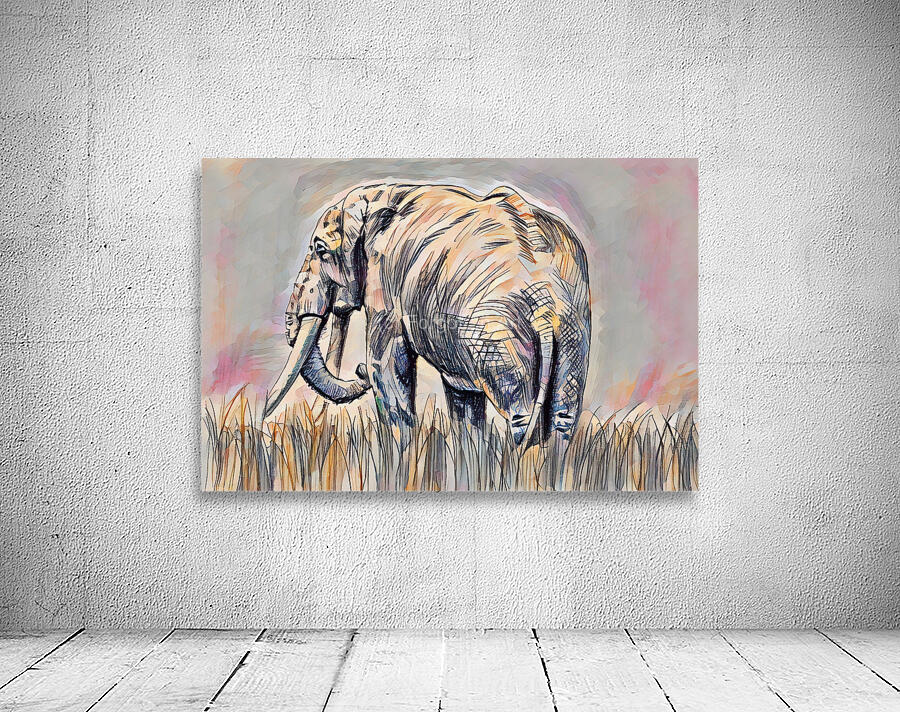 ArtXcl 339 elephant pencil sketch Wall Preview