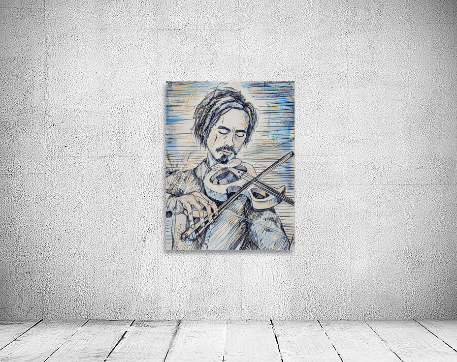 ArtXcl 336 violinist pencil sketch Wall Preview