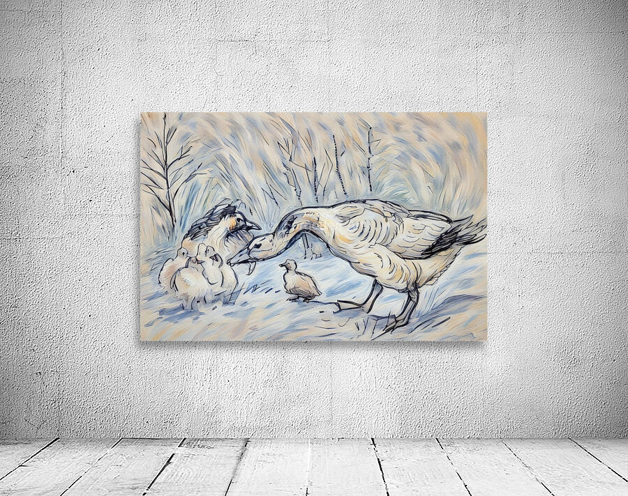 ArtXcl 376 duck and ducklings Wall Preview