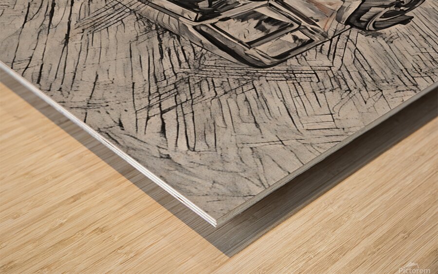 car sketch real 2408234 Wood print