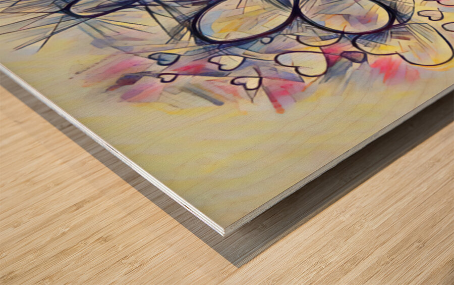 ArtXcl 412 flowers-hearts Wood print