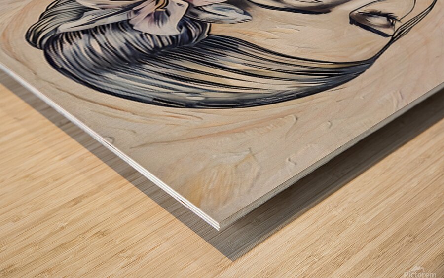 ArtXcl 319 woman face flowers Wood print