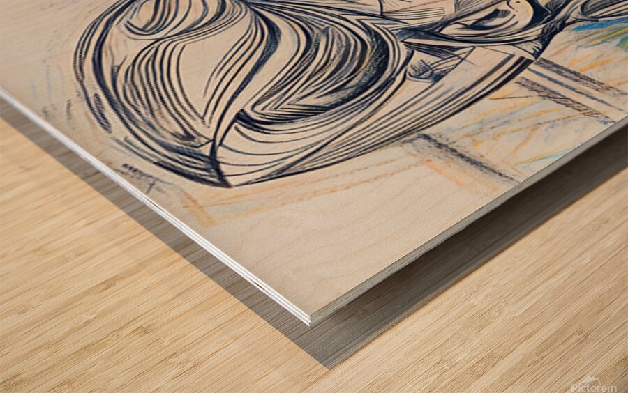 ArtXcl 320 woman portrait abstract Wood print