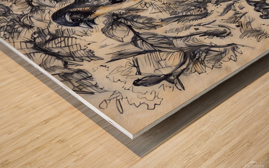 ArtXcl 331 Birds forest tree branch Wood print