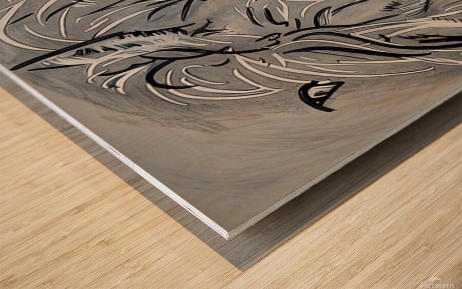 ArtXcl 341 horse pencil sketch Wood print