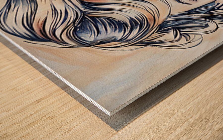 ArtXcl 337 woman with rose Wood print