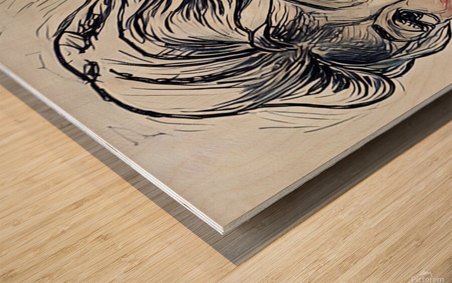 ArtXcl 340 portrait pencil sketch Wood print