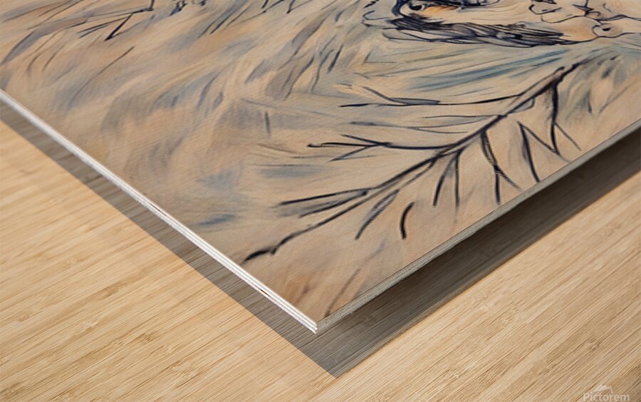 ArtXcl 376 duck and ducklings Wood print