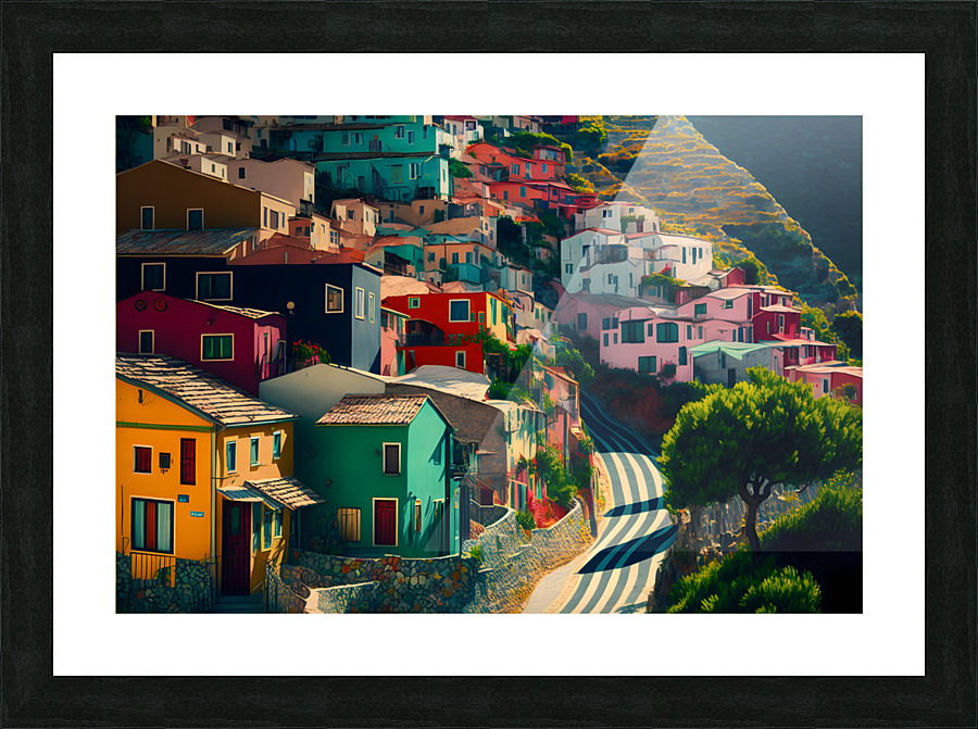 Winding Rainbow Road Picture Frame print