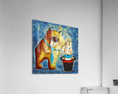 rabbit bear dig impressionist Acrylic Print