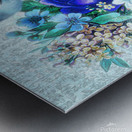 flower bird cyano Metal print